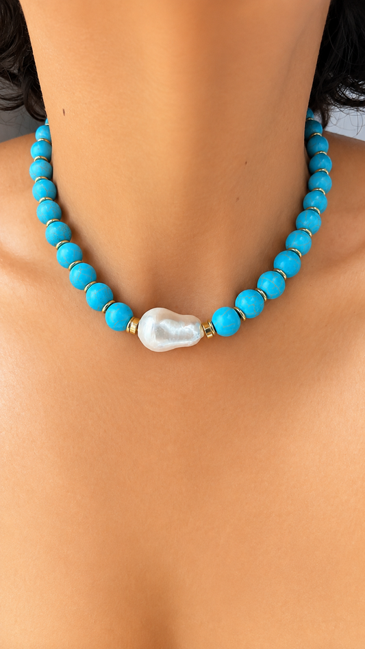 Howlite and Pearl Necklace